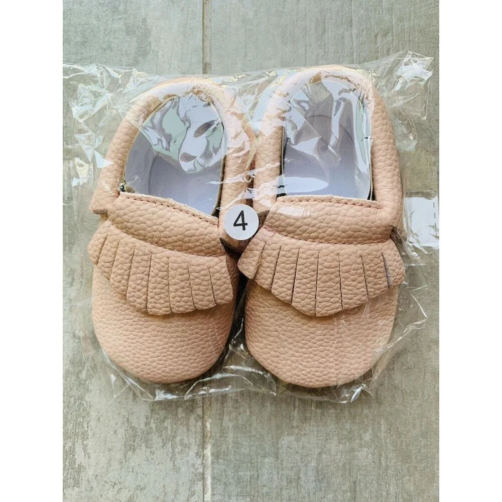 Los Angeles Boutique Vegan Leather Moccasin Slip on Baby Shoes 12-18 Months Sz 4